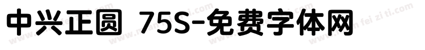 中兴正圆 75S字体转换